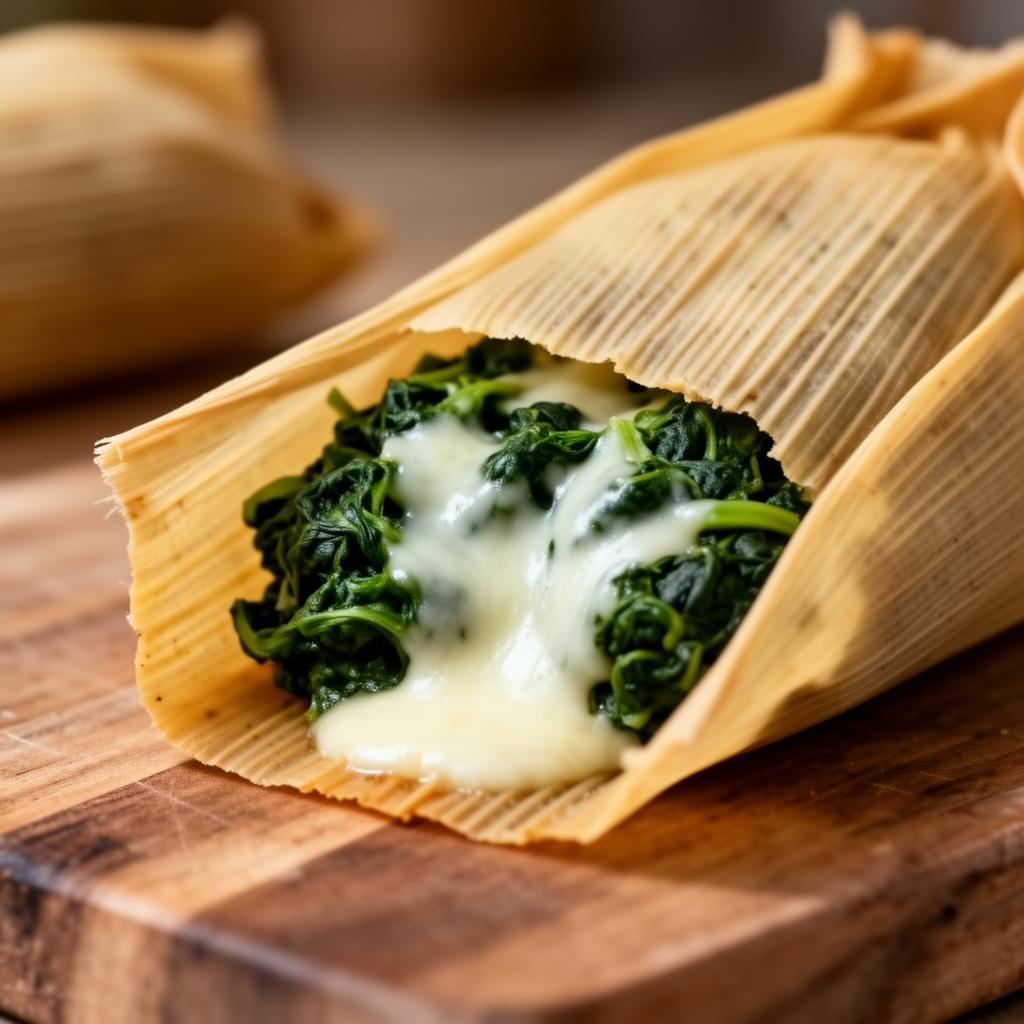 Tamal Espinacas con Queso